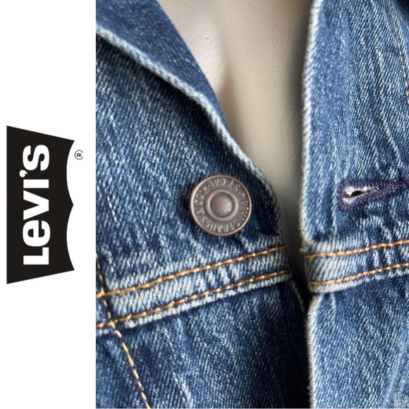 Levi’s Men’s Jean Jacket Red Tab Trucker Denim Jacket Size XL - Picture 6 of 12